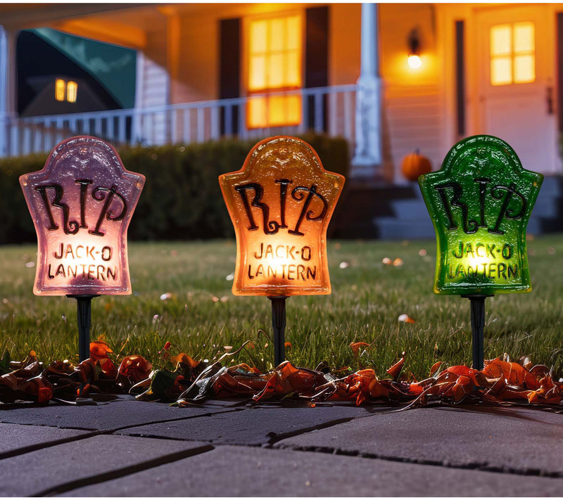 Northlight 3pc Tombstone Halloween Pathway Markrs 3.5ft — View 2