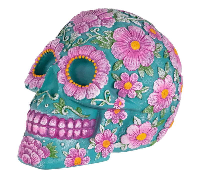 Northlight Day of the Dead Skull Coin Bank 7.75" — View 2