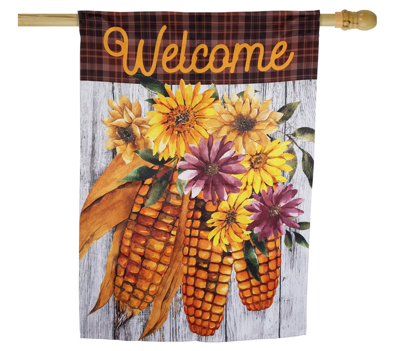 Northlight "Welcome" Harvest Yard House Flag 40" x 28" — View 3