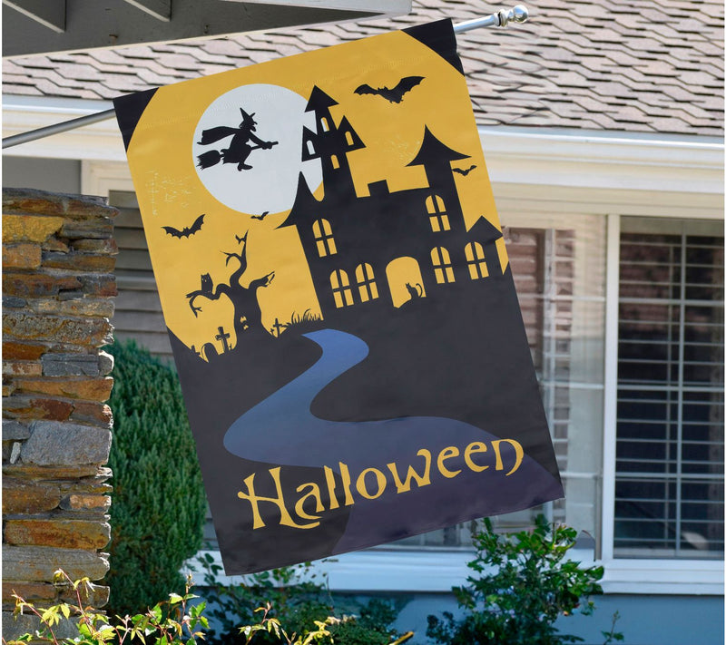 Northlight Spooky House Halloween Yard House Flag 28" x 40" — View 2