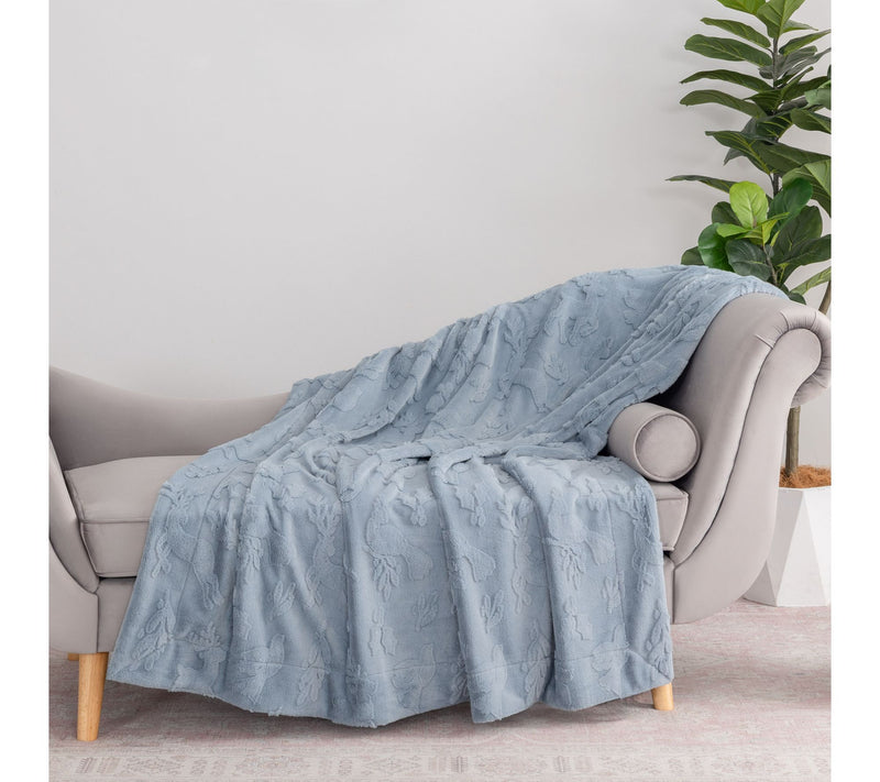 Berkshire Holiday Icon Jacquard Grace Fur 60x70 Throw — View 11