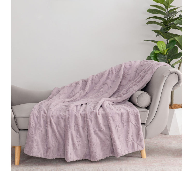 Berkshire Holiday Icon Jacquard Grace Fur 60x70 Throw — View 14