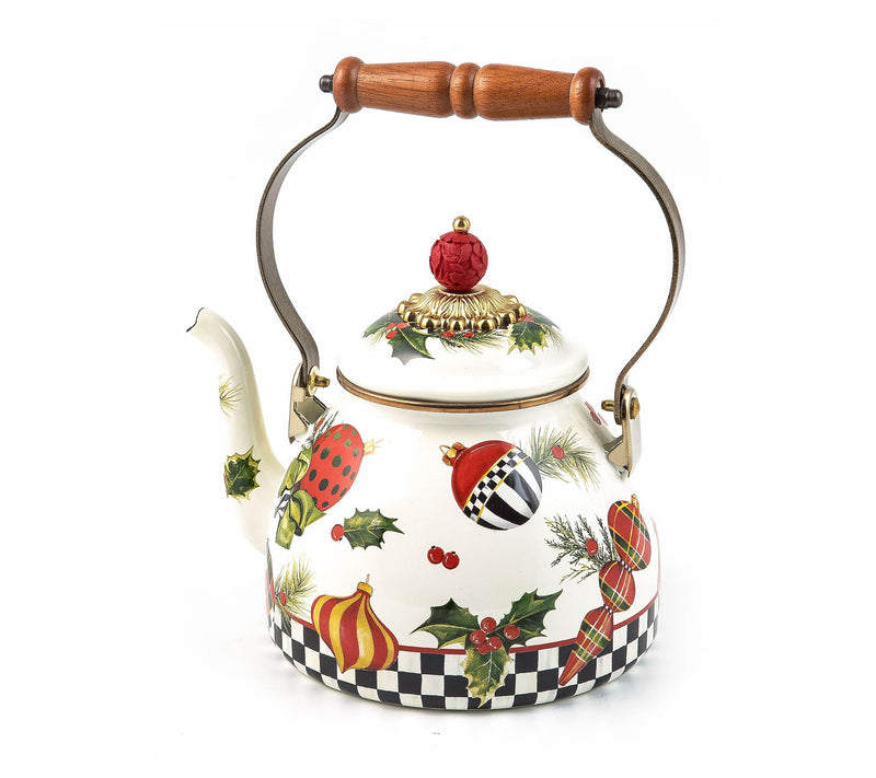 MacKenzie- Childs Deck the Halls 2QT Tea Kettle — View 2