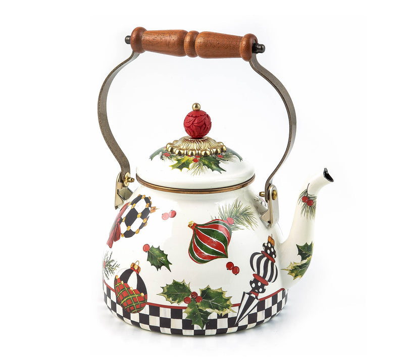 MacKenzie- Childs Deck the Halls 2QT Tea Kettle — Main view