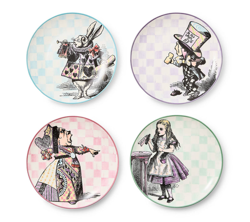 MacKenzie- Childs Alice in Wonderland Set of 4 Plates — Main view