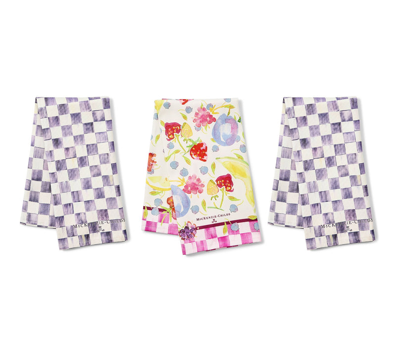 MacKenzie- Childs Set of 3 Printed Tea Towel Set — View 11