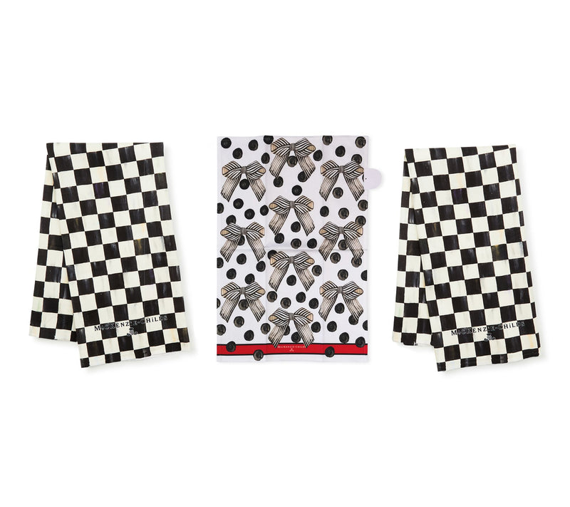MacKenzie- Childs Set of 3 Printed Tea Towel Set — View 12