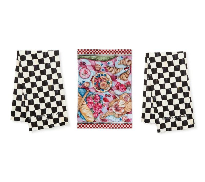 MacKenzie- Childs Set of 3 Printed Tea Towel Set — View 15