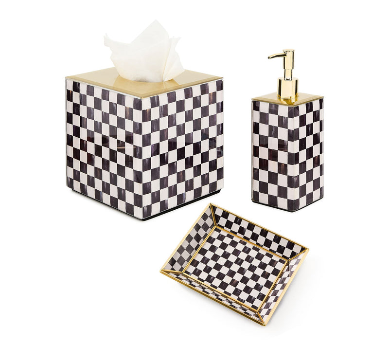 MacKenzie- Childs Set of 3 Glass Powder Room Essentials — View 10