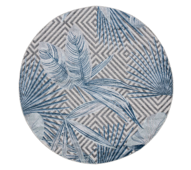 Safavieh Tropical Geometry 6'-5" x 6'-5" RoundOutdoor Rug — View 6