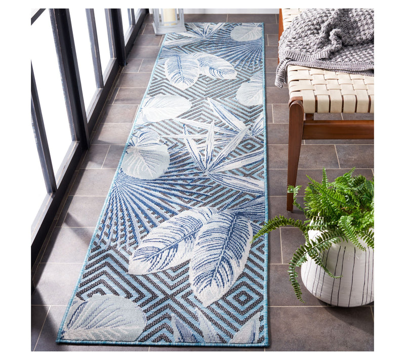 Safavieh Tropical Geometry 2' x 9' Outdoor Rug — View 2