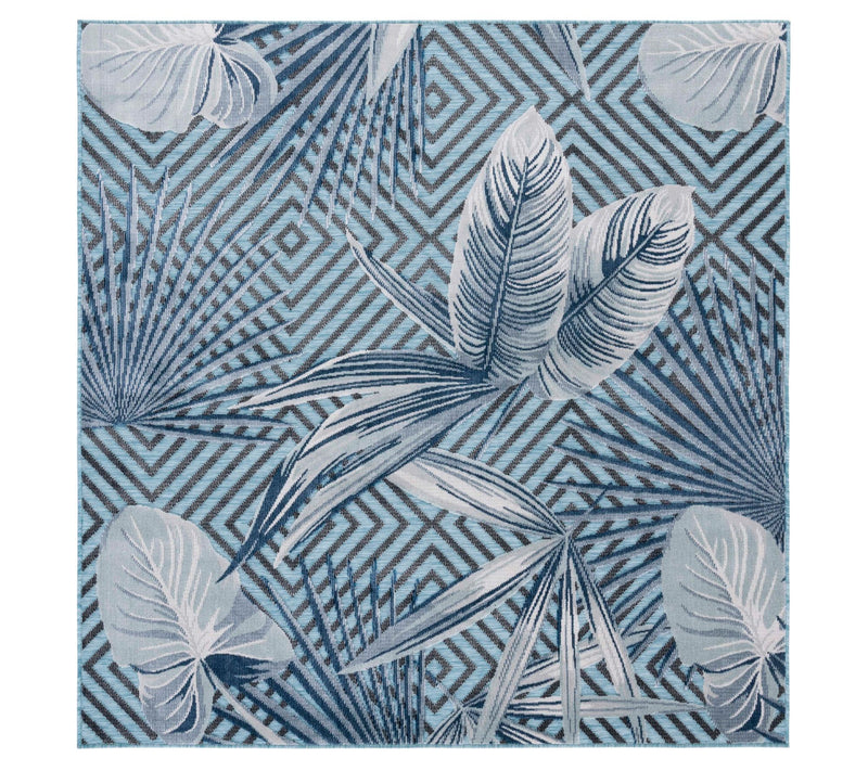 Safavieh Tropical Geometry 6'-5" x 6'-5" SquareOutdoor Rug — View 9