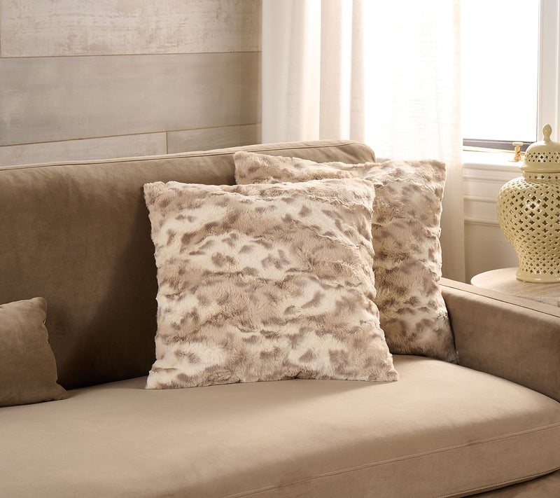 Hotel du Cobb Set of (2) 20" Faux Fur Pillows by Dennis Basso — View 13