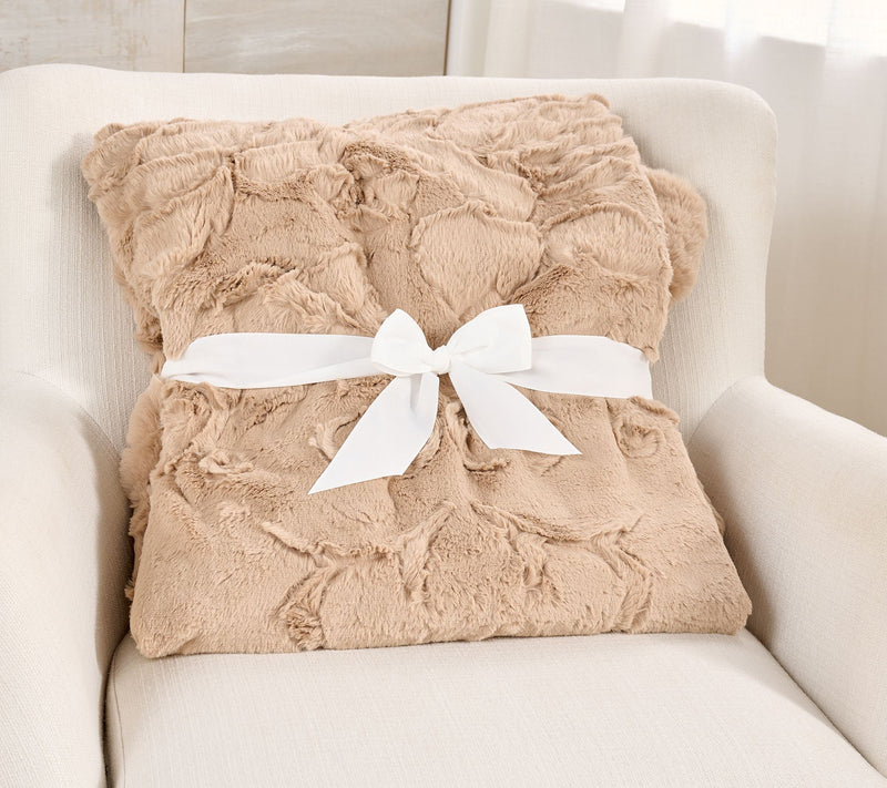 Hotel du Cobb 50x70 Bloom Floral Faux Fur Throw by Dennis Basso — View 2
