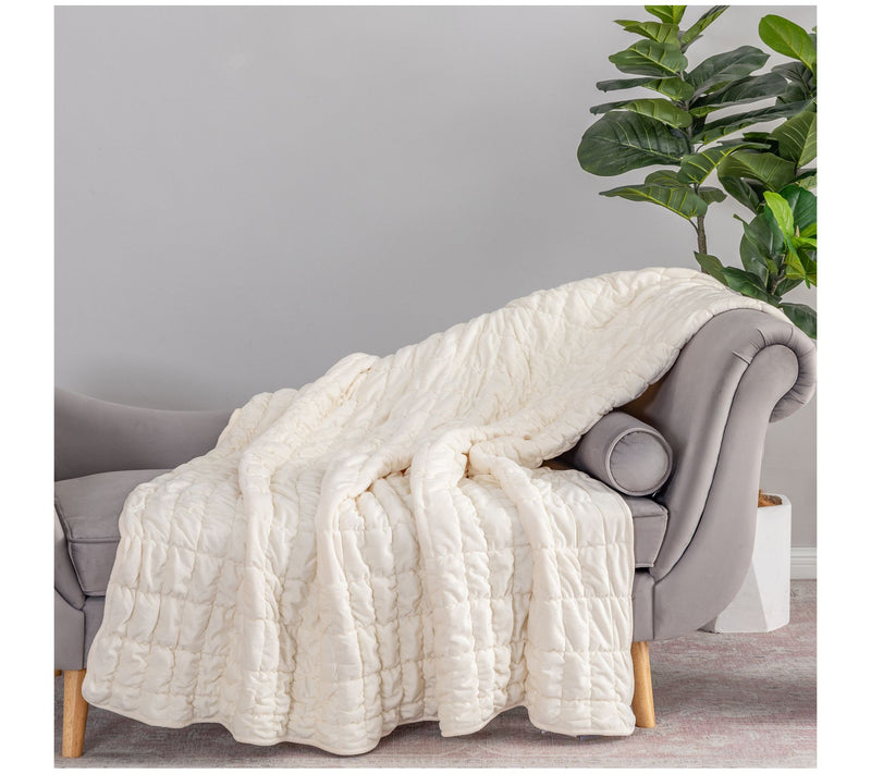 Berkshire Filled and Quilted Suedemink Oversized Throw — View 7