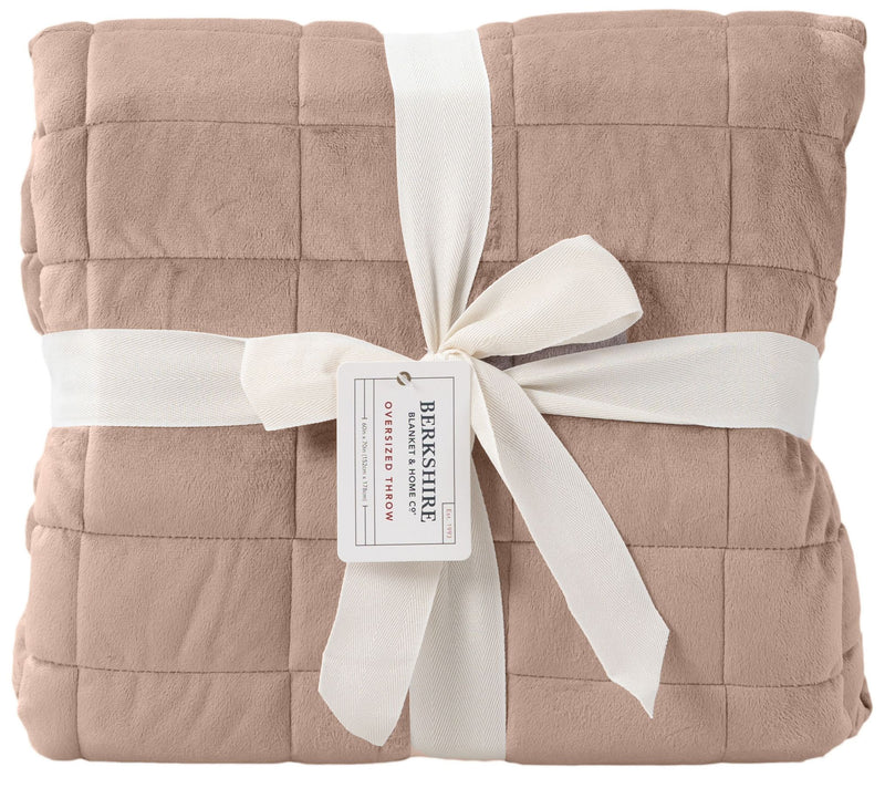 Berkshire Filled and Quilted Suedemink Oversized Throw — View 18