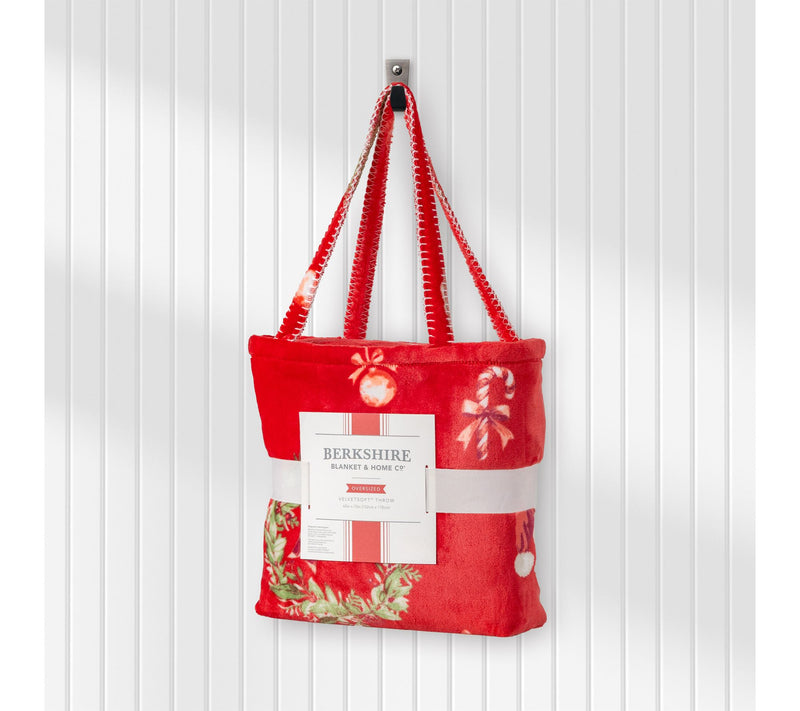Berkshire Oversized Holiday Throw with Plush Gift Bag — View 2