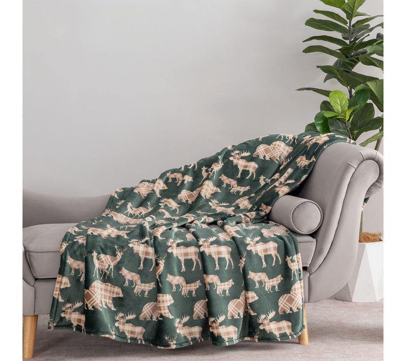 Berkshire 60x70 Printed Velvetsoft Lodge Throw — View 10