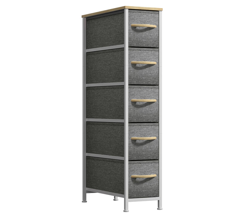 Sorbus 5-Drawers Narrow Dresser, Vertical Slim Storage Chest — View 3