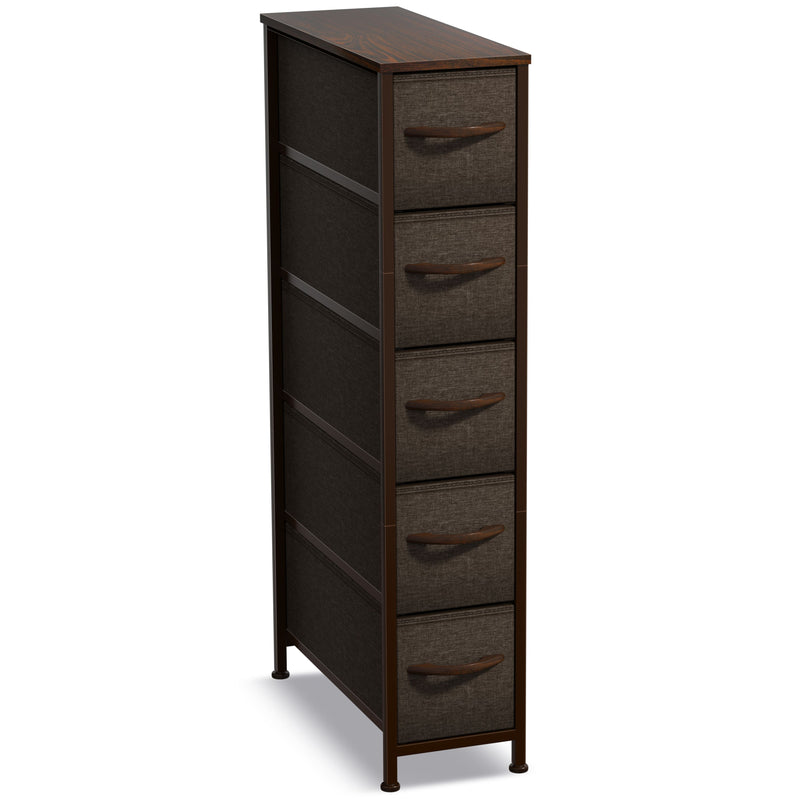 Sorbus 5-Drawers Narrow Dresser, Vertical Slim Storage Chest — View 8