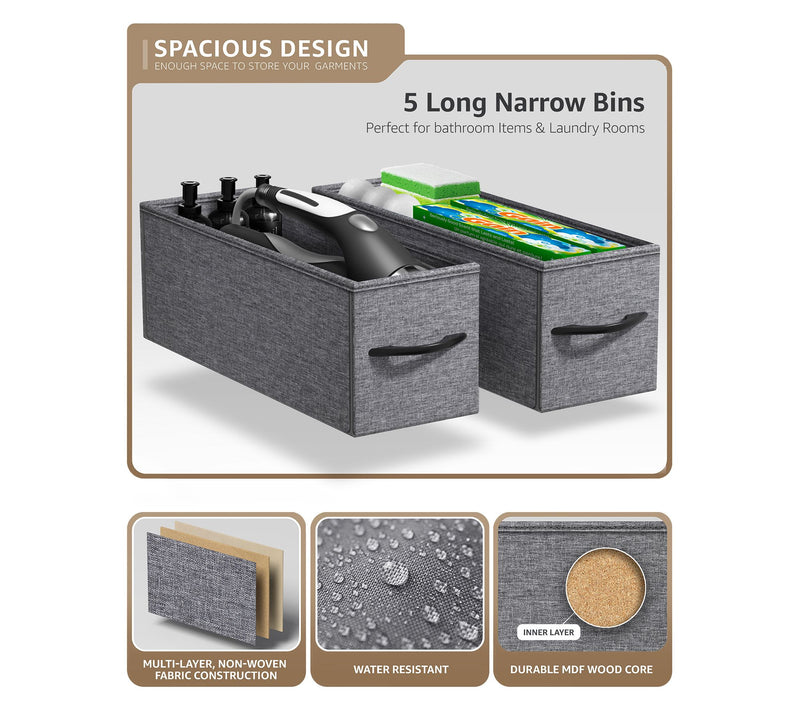 Sorbus 5-Drawers Narrow Dresser, Vertical Slim Storage Chest — View 18