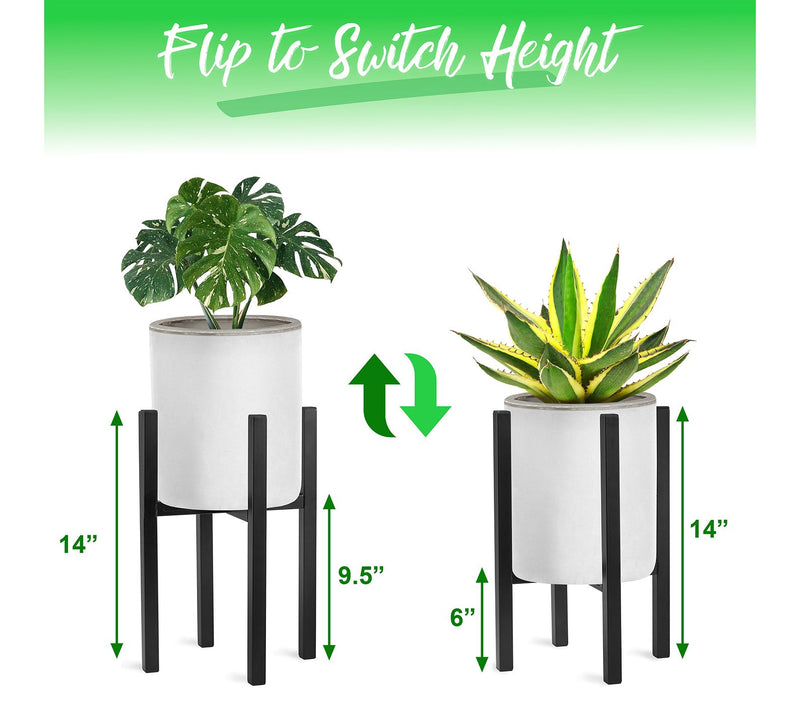 Sorbus Adjustable Metal Plant Stand, 10"-16" Flower Pot Holder — View 3