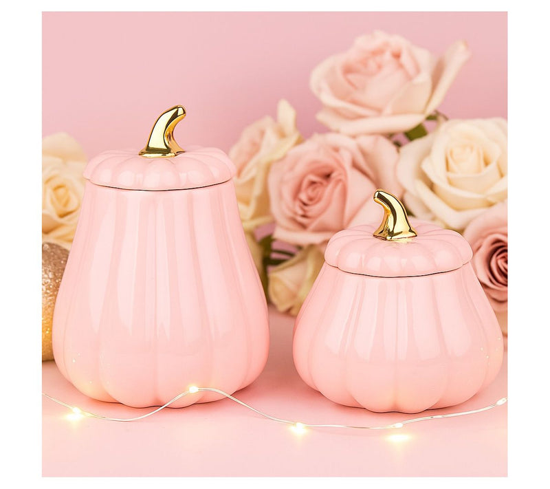 10 Strawberry Street Set of 2 Pink Graduated Gourd Canisters — View 7
