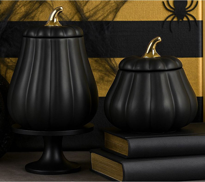 10 Strawberry Street Set of 2 Black Graduated Gourd Canisters — View 5