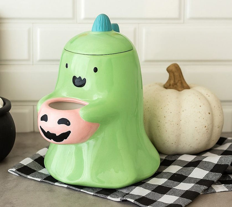 10 Strawberry Street Ghost Dinosaur Cookie Jar — View 4