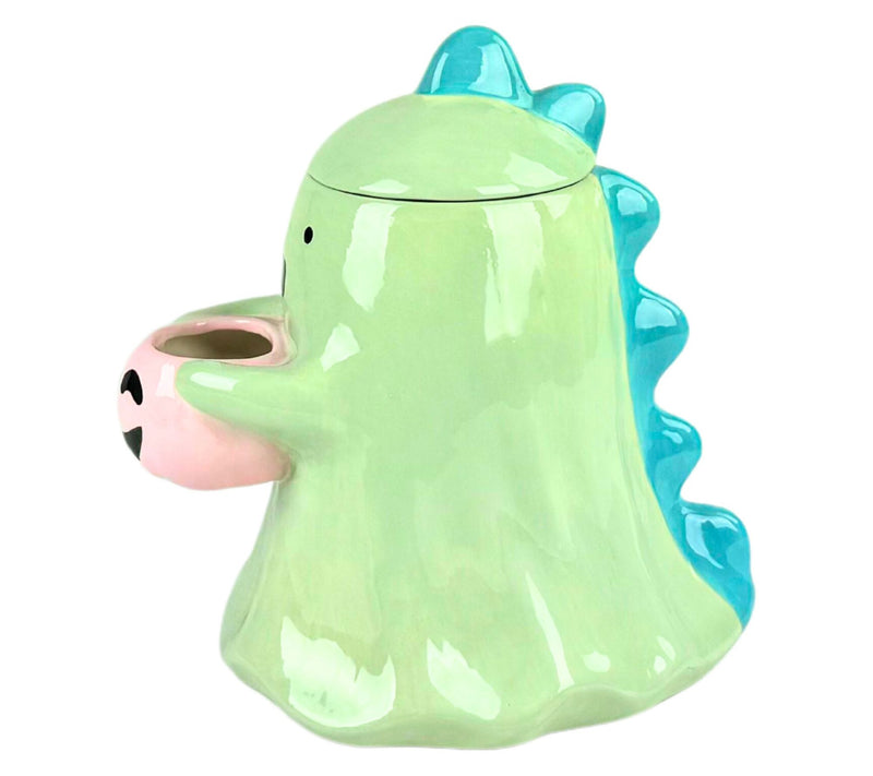 10 Strawberry Street Ghost Dinosaur Cookie Jar — View 2