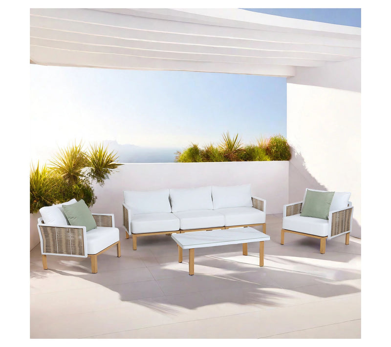 Manhattan Comfort 4-Piece Vine Patio Conversation Set — View 2