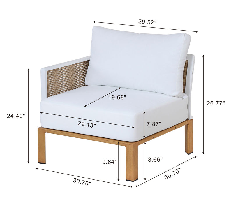 Manhattan Comfort 4-Piece Vine Patio Conversation Set — View 5