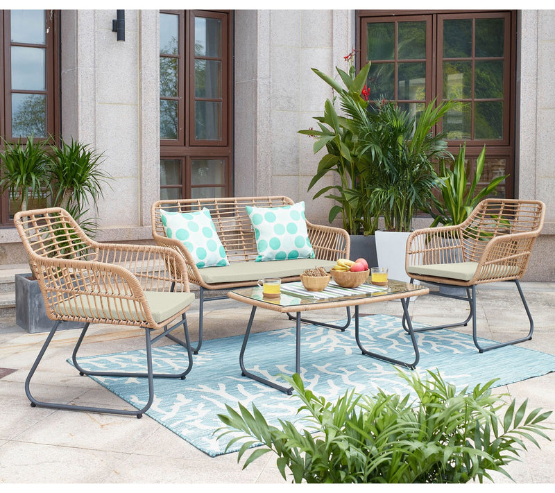 Manhattan Comfort 4-Piece Antibes 2.0 Patio 4-Person Set — View 2
