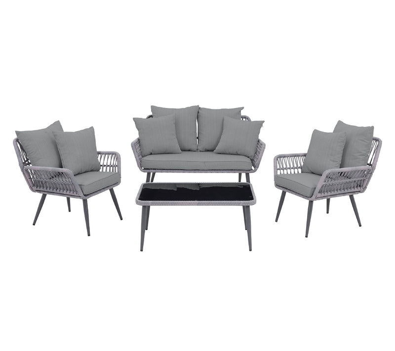 Manhattan Comfort 4-Piece Portofino Patio 4- Person Set — View 12