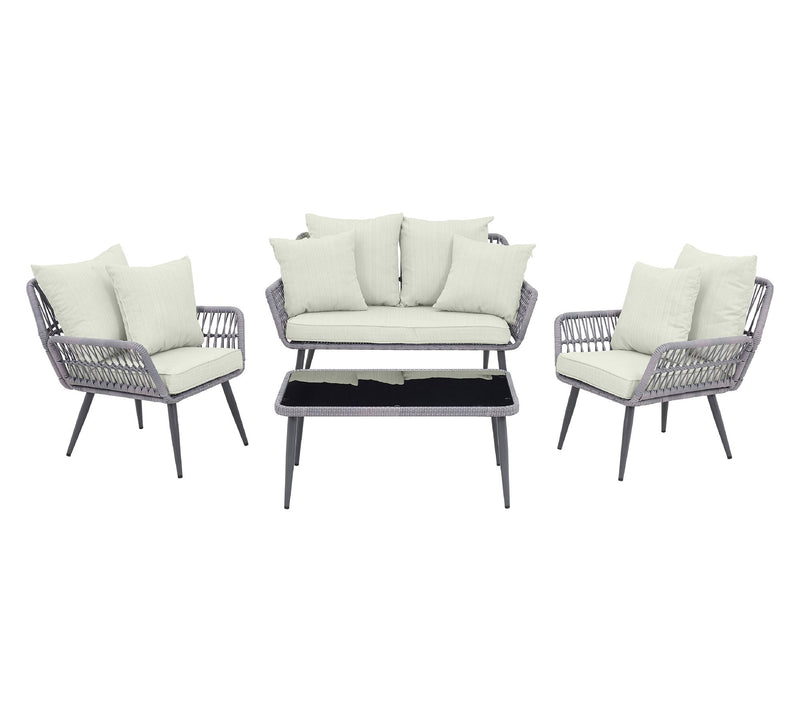 Manhattan Comfort 4-Piece Portofino Patio 4- Person Set — Main view