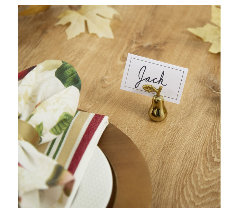 Design Imports Set/4 Apple Pear Placecard Holders — View 3