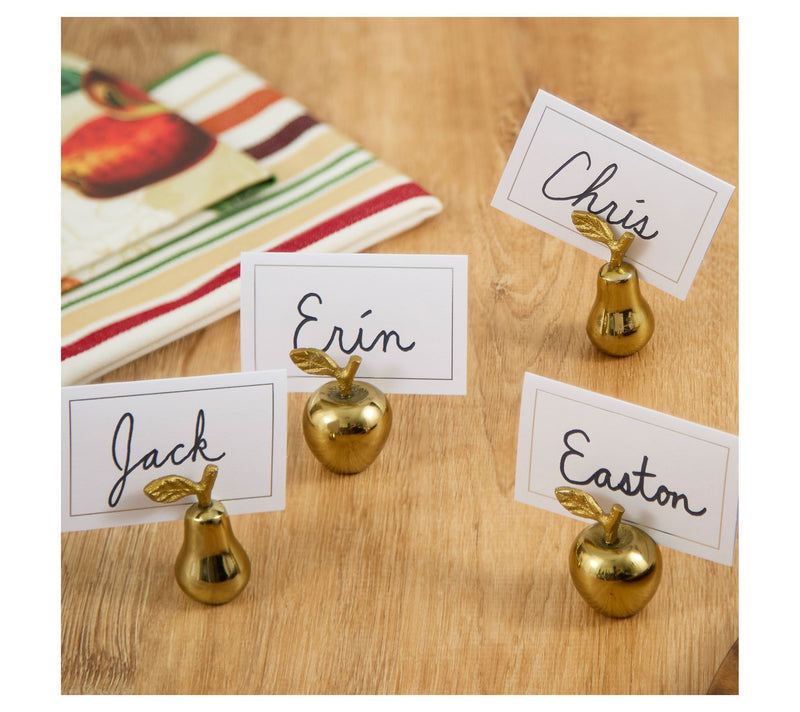Design Imports Set/4 Apple Pear Placecard Holders — View 2
