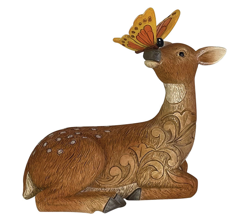 Jim Shore Heartwood Creek Deer with Butterfly Figurine 3.5"H — View 5