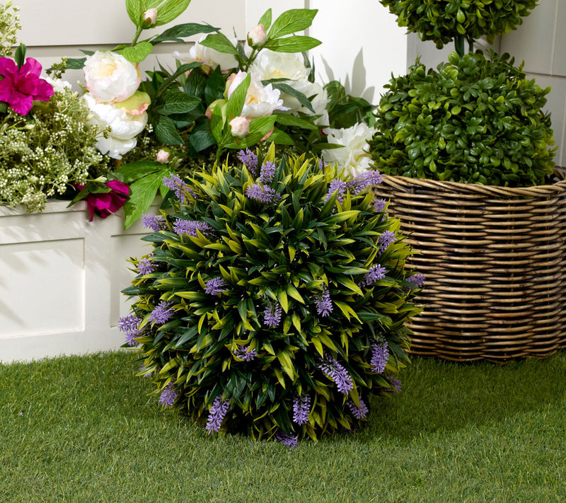 Wicker Park 15" Indoor/Outdoor Faux Floral Spring Sphere — View 5