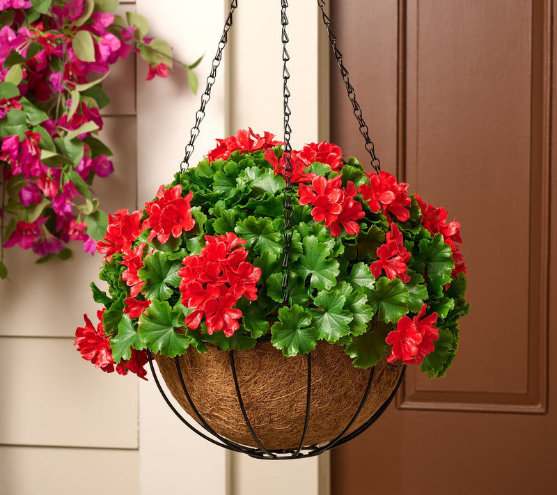 Wicker Park 17" Faux Floral Indoor/Outdoor Spring Hanging Basket — View 9