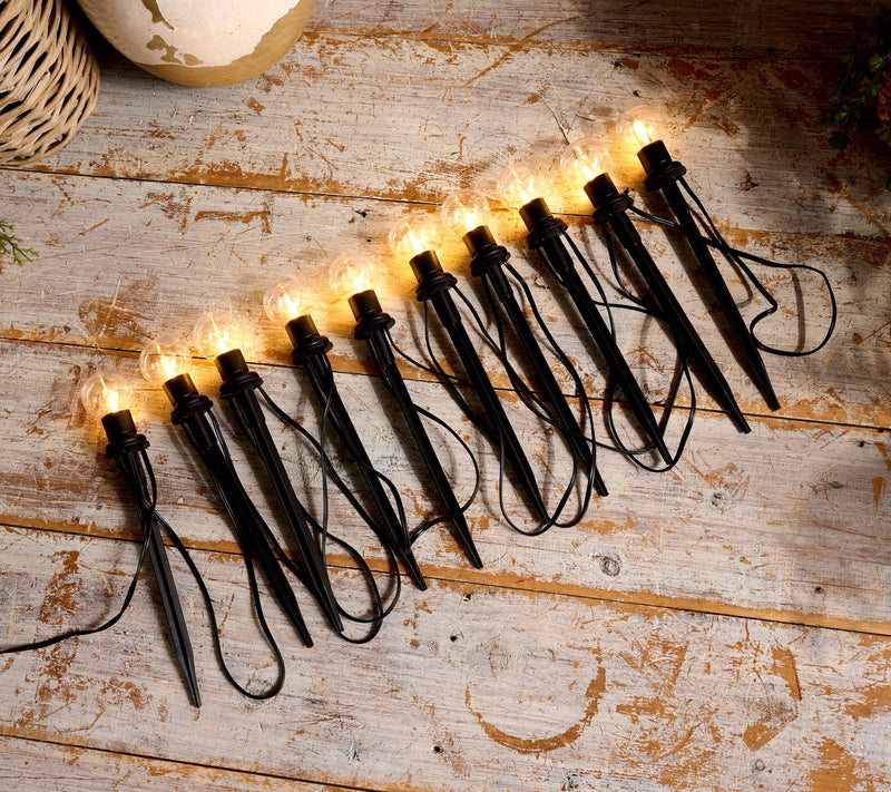 "As Is" Bethlehem Lights 20' Globe Pathway Lights w/Stakes — View 5