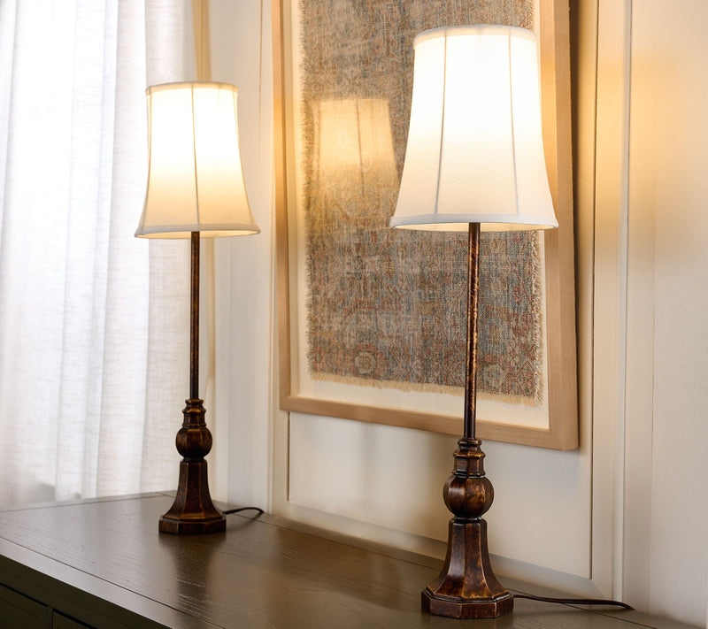 Set of (2) 28" Tassel Inspired Buffet Lamps with Shades by Valerie — View 3