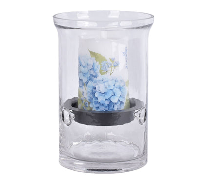 Temp-tations Glass Hurricane with 5" Flameless Candle