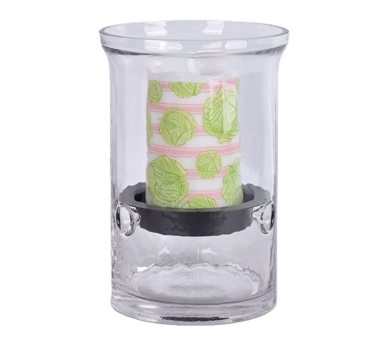 Temp-tations Glass Hurricane with 5" Flameless Candle — View 7