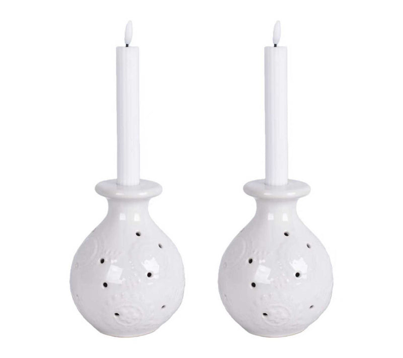 Temp-tations Seasonal Set of 2 Taper Candle Holders — View 7