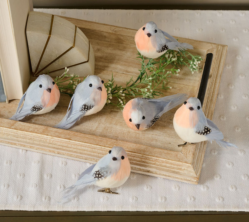 6-Piece Bird Clips with Feathers by Valerie — View 2