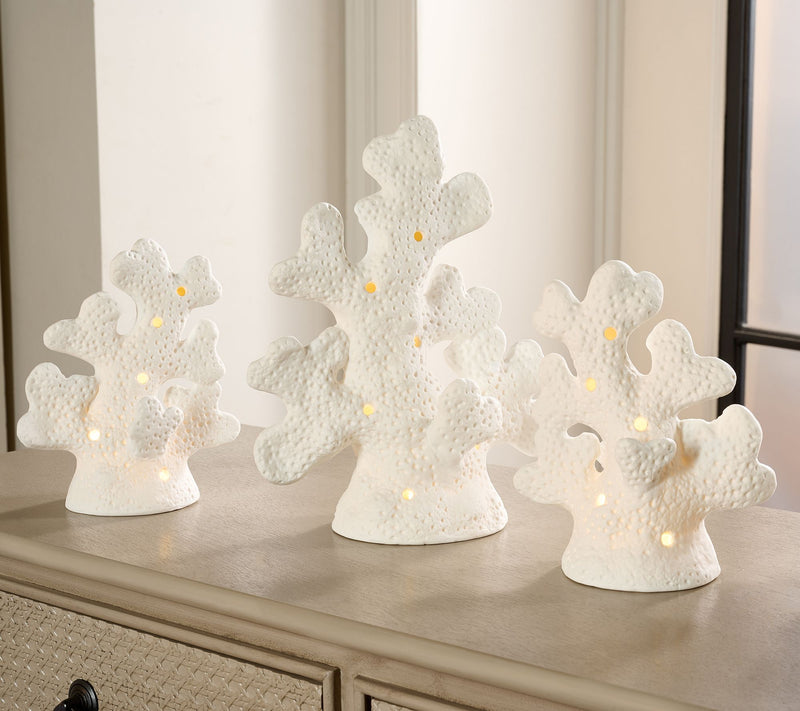 3-Piece Illuminated Porcelain Coral by Valerie — Main view