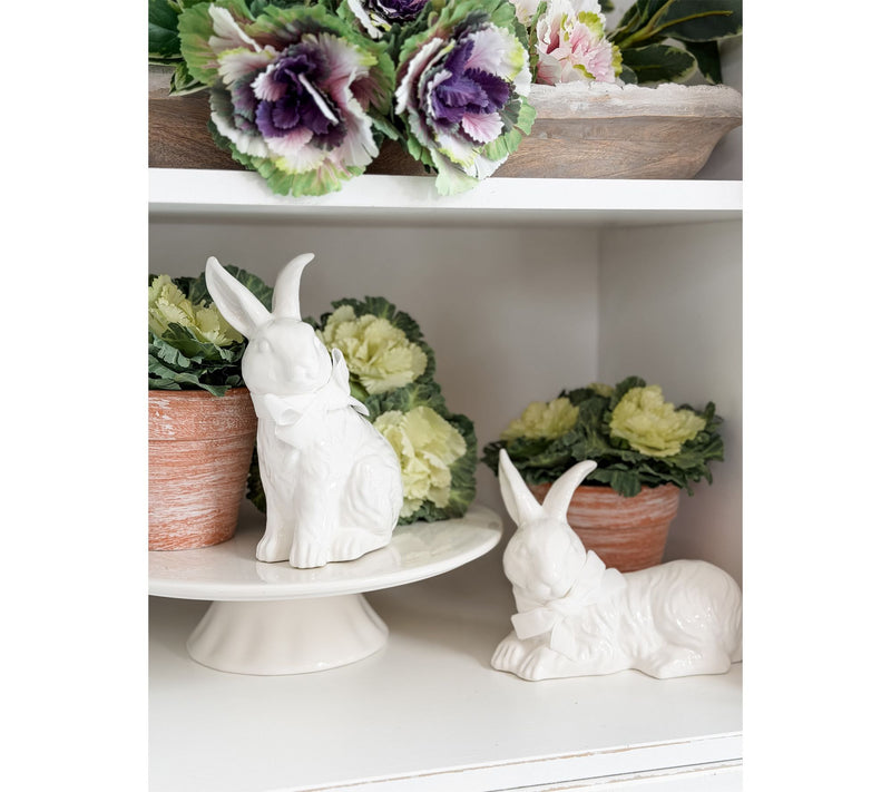 Simply Stunning Set of 2 Stone Cottage Bunnies by Janine Graff — View 2