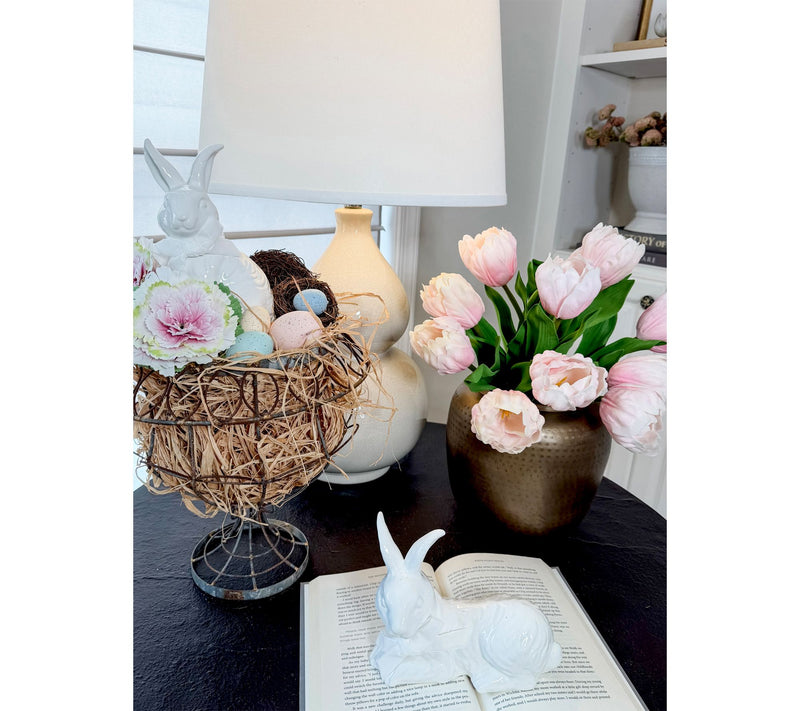 Simply Stunning Set of 2 Stone Cottage Bunnies by Janine Graff — View 8