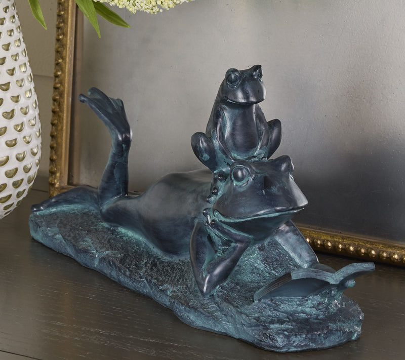 18.5" Indoor/Outdoor Reading Frogs by Valerie — Main view